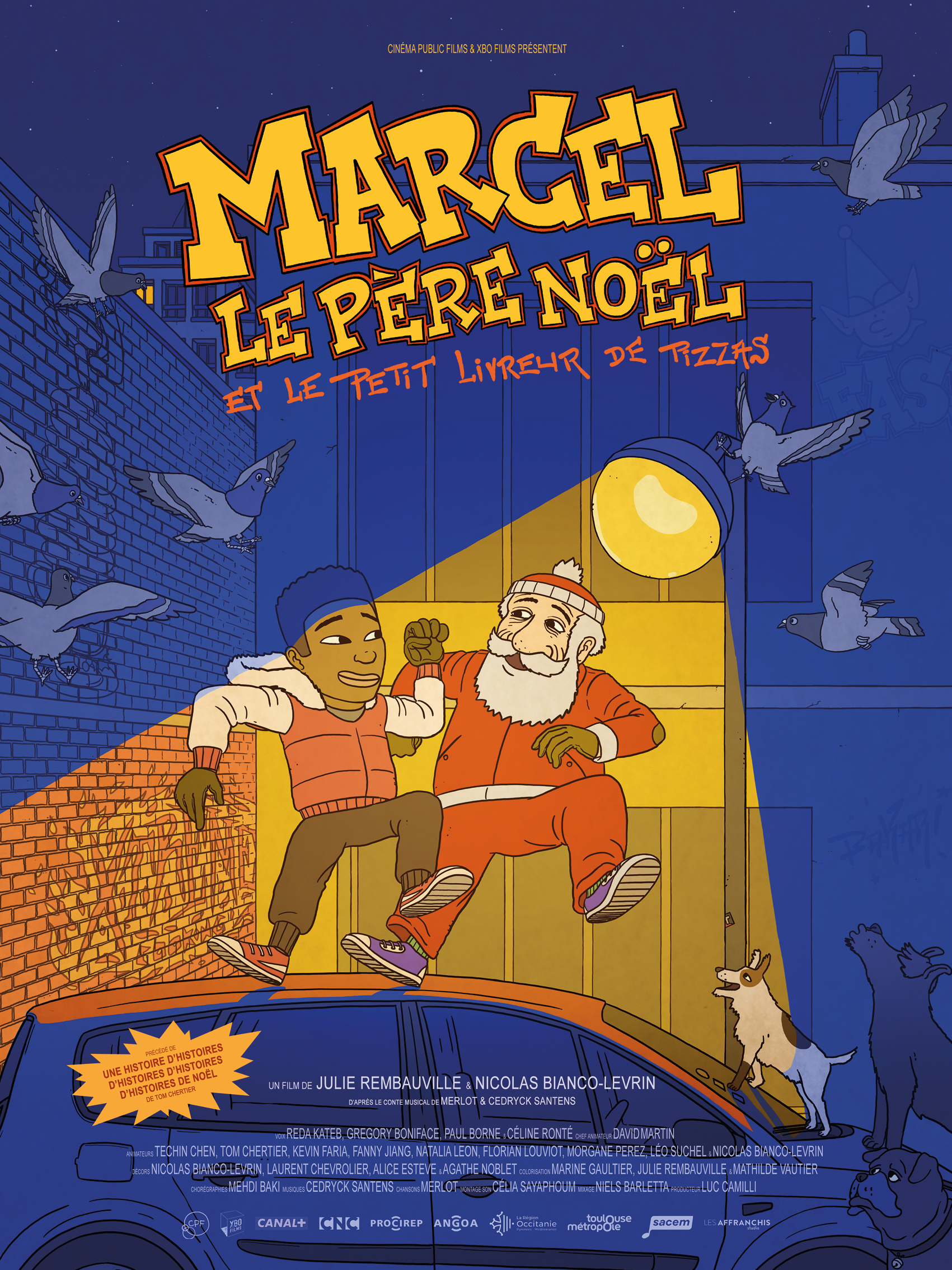 Marcel le Père Noël et le petit livreur de pizza